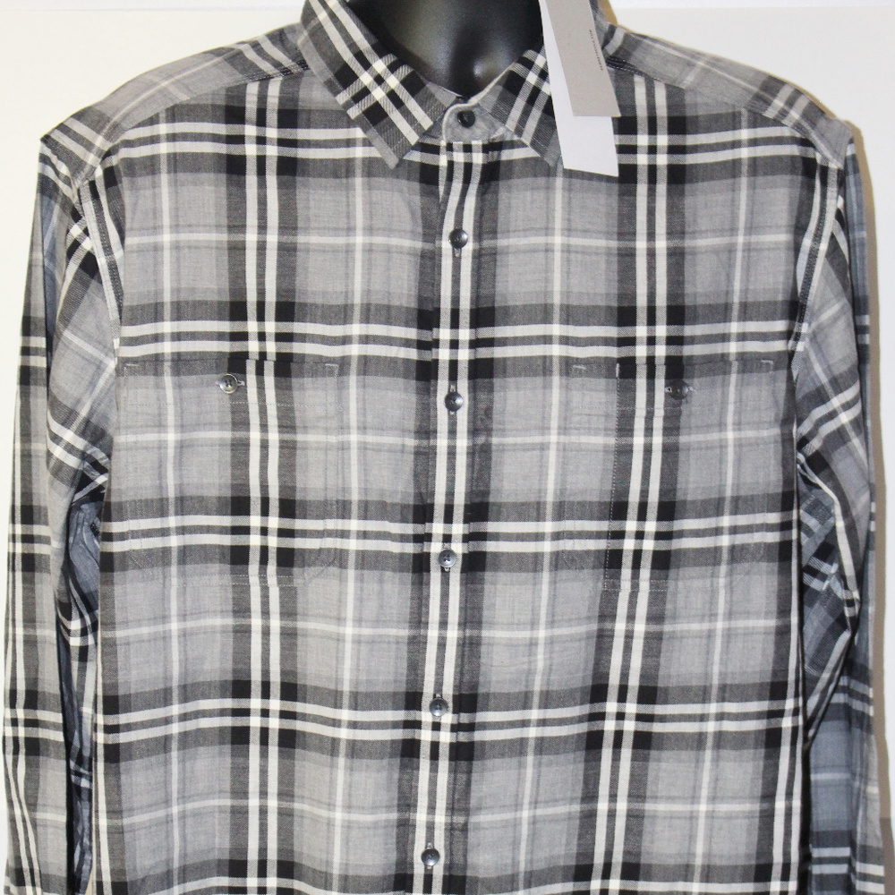 NWT Kenneth Cole Reaction Button Front Shirt Sz L